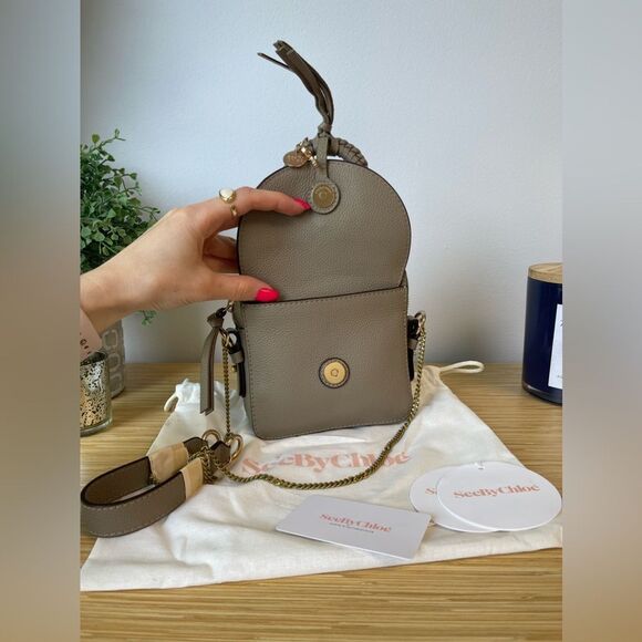 See by Chloe Small Joan Suede & Leather Crossbody Bag - Picture 8 of 12